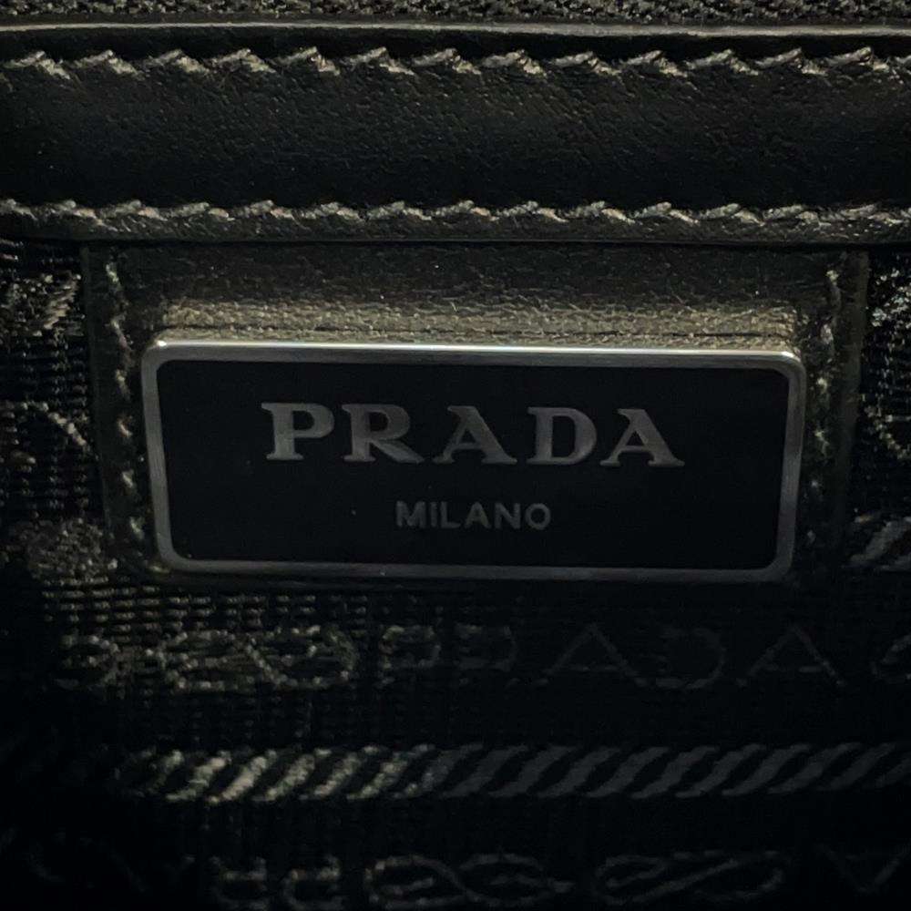 Prada Shoulder Bag Logo Saffiano Crossbody Black - Picture 11 of 12